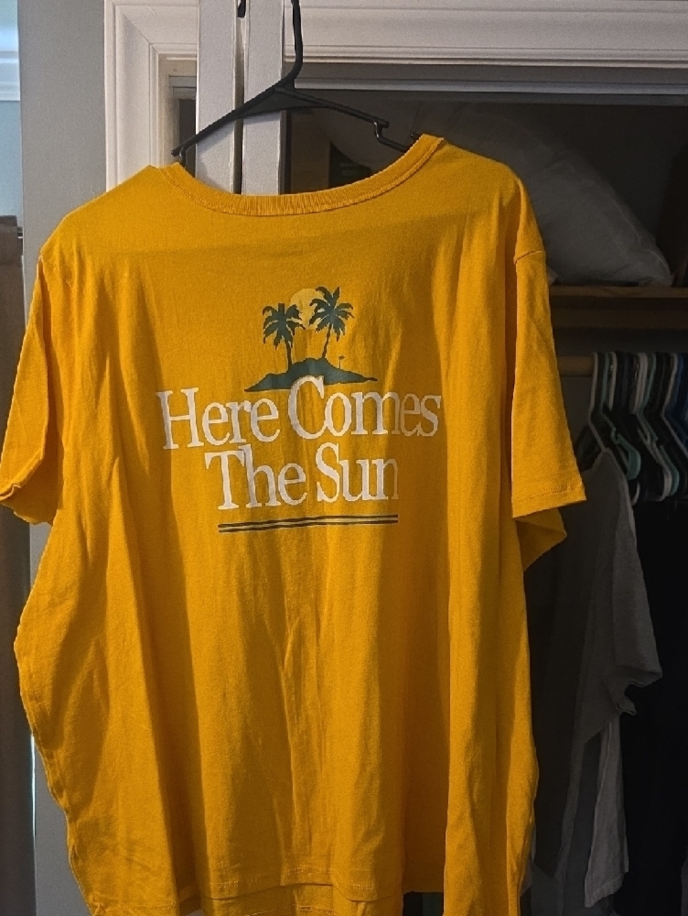 Old Navy Yellow 'Here Comes The Sun' Short Sleeve Tee - Picture 2 of 4